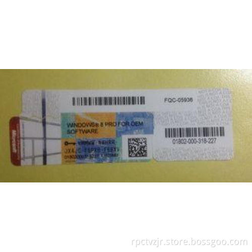 Professional windows 8 product key sticker COA Label With S